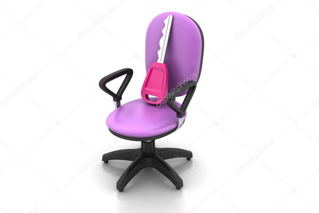 Executive chair with key