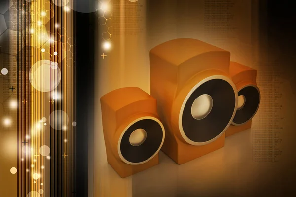 Music Speakers Bright Background — Stock Photo, Image