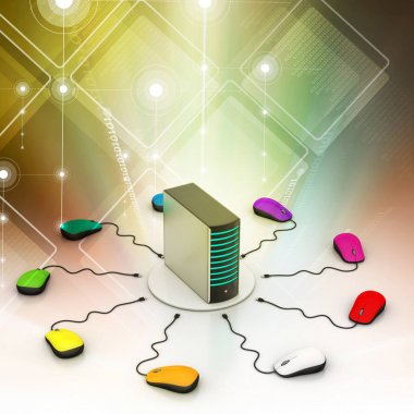 Sunucu bilgisayar fare bağlı