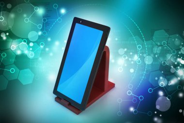 Tablet bilgisayarda parlak arka plan 