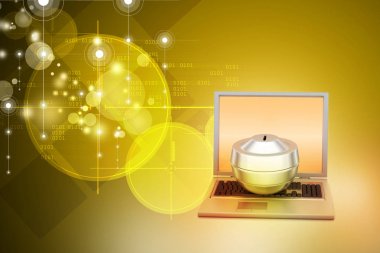 Parlak arka plan üzerinde online para kavramı 