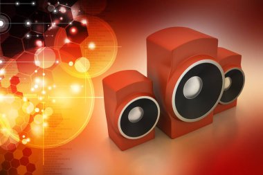 Parlak arka plan müzik hoparlör 