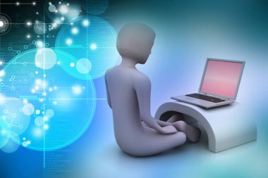 3D iş adamı meditasyon  