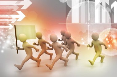 sportif avatarlar bayrağı ile çalışan  