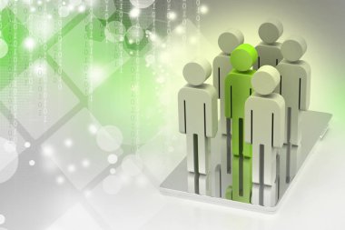 tablet pc bilgisayar iş adamları ile  