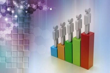 başarı için hareketli 3d insanlar