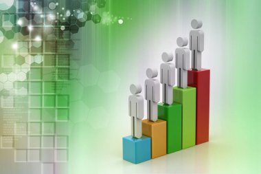 başarı için hareketli 3d insanlar