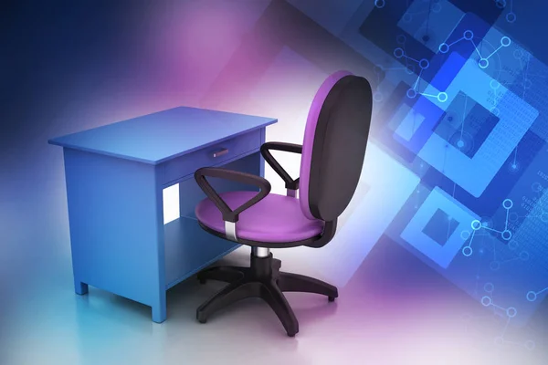 Ofis Sandalye Bilgisayar Masaları — Stok fotoğraf