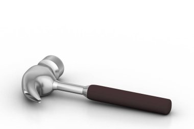 Çekiç beyaz arkaplanda izole edildi