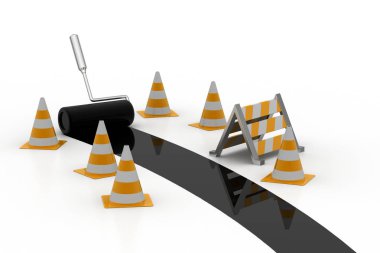 Rulo fırça ile boyama yol