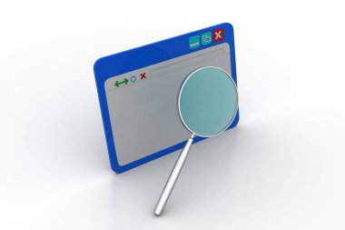 Büyüteç ile tarayıcı penceresi