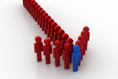 Liderlik kavramı, bir grup insan.