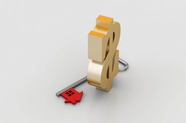 Emlak kavramı, 3d render.