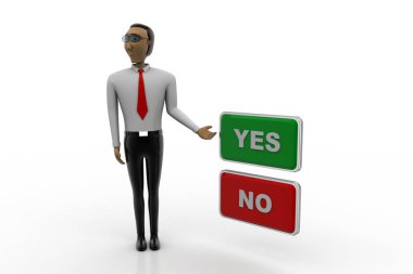 Hayır düğme adamla Evet