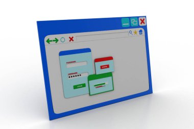 Web sayfasını gösteren parola hatası