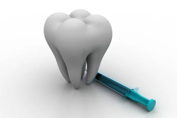 Zahngesundheitskonzept Weißer Zahn — Stockfoto