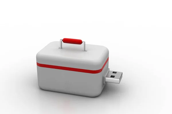 First  aid box made by usb flash drive