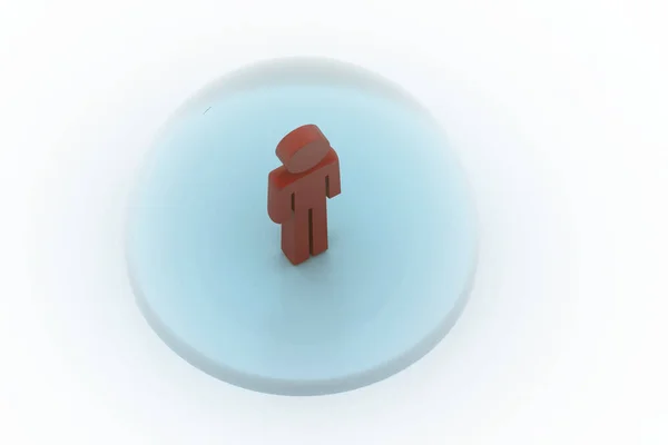 Menschen Rund Den Bubble Man — Stockfoto