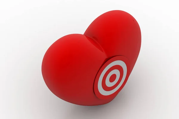 Rött Hjärta Med Målikonen — Stockfoto