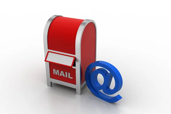 Caixa Correio Com Sinal Mail — Fotografia de Stock