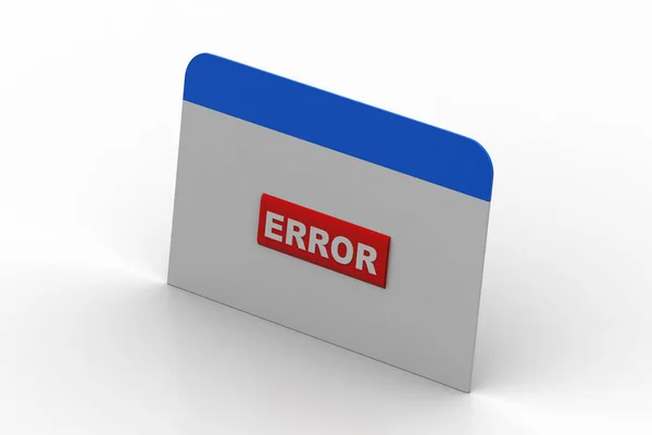 Página Web Mostrando Error — Foto de Stock