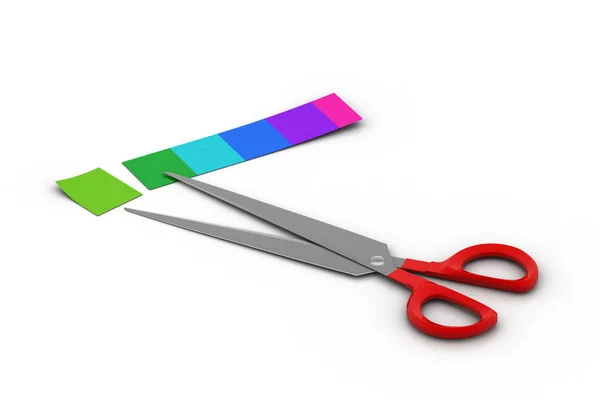 Kolorowy Papier Scissor — Zdjęcie stockowe