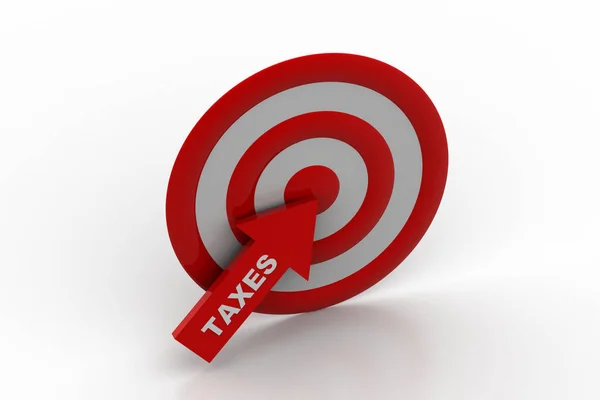 Tax Refund Target Isolated White Background — Stock Photo, Image