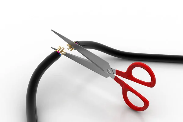 Electric Cable Cut Scissor — Stock Photo, Image