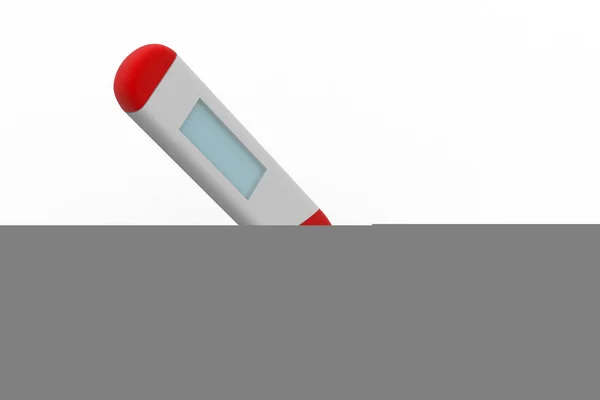 Thermometer Diisolasi Pada Latar Belakang Putih — Stok Foto