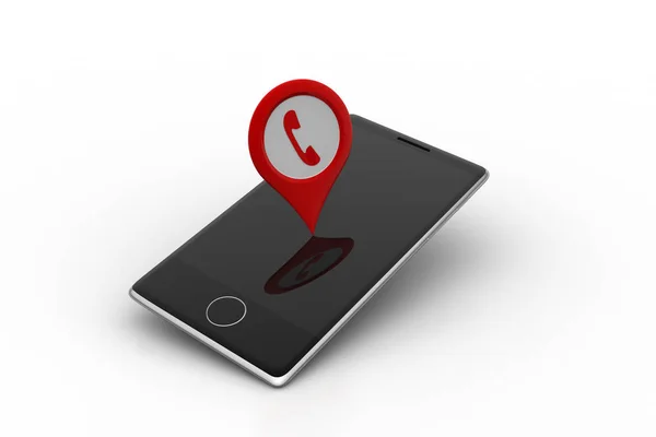 Teléfono Inteligente Con Ubicación Mapa —  Fotos de Stock