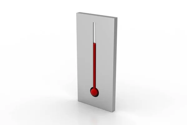 Θερμόμετρο Μονωμένο Λευκό Φόντο — Φωτογραφία Αρχείου