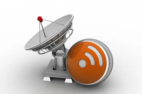 Creative Concept Icon Satellite Dish Internet — Stock Photo, Image