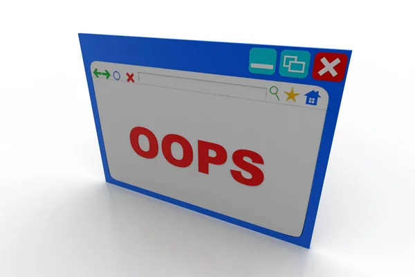 Página Web Mostrando Erro — Fotografia de Stock