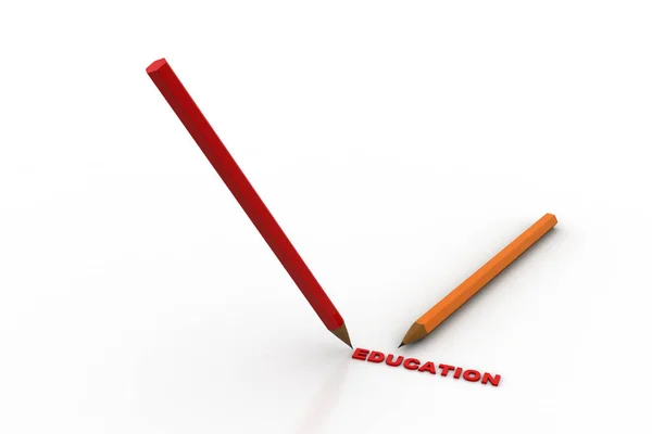 Crayons arrangé le mot éducation — Photo