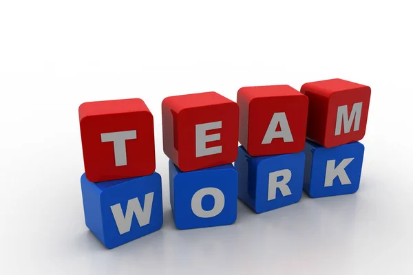 Block create team work concept — Stock Photo, Image