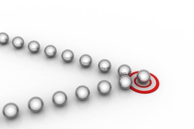 Hedef dart topu ile 3D çizimi