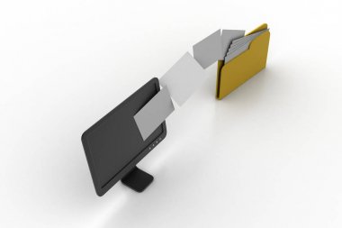Belge kavramı paylaşımı 3D çizimi