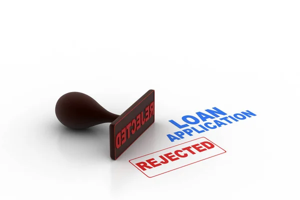 Loan application rejection concept — Stock Photo, Image
