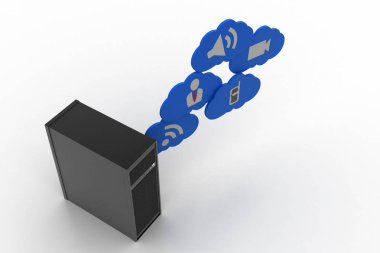 Bilgisayar cpu ile app simgesi