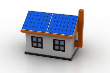 ev modeli 3D çizimi