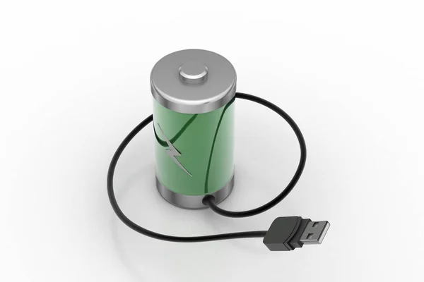 Batterie rechargeable avec fil de cordon — Photo