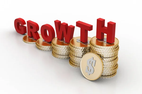 Ilustrație 3d a conceptului de creștere a investițiilor — Fotografie, imagine de stoc