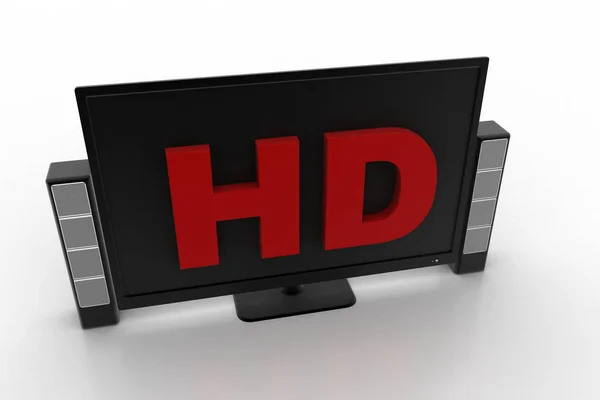 Monitor telewizor HD z głośnika — Zdjęcie stockowe