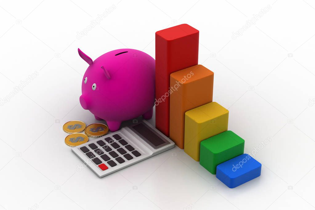 3d illustration of Financial investment concept