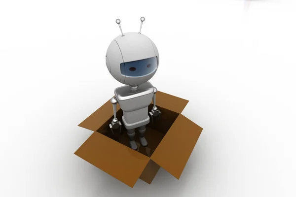 Robot egy kosárban — Stock Fotó