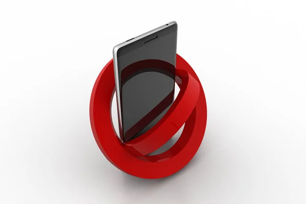 Inteligentny telefon zakaz koncepcja — Zdjęcie stockowe