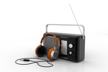 Radyo kulaklık ile