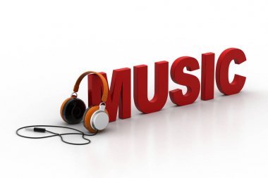 Word müzik baş telefon ile