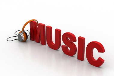 Word müzik baş telefon ile