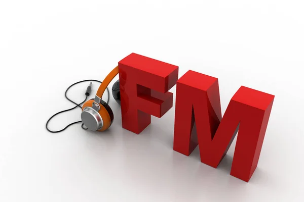 Cuffia con FM — Foto Stock